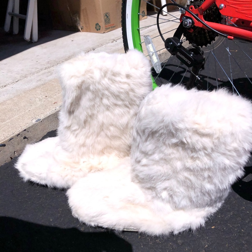 Faux fur boots